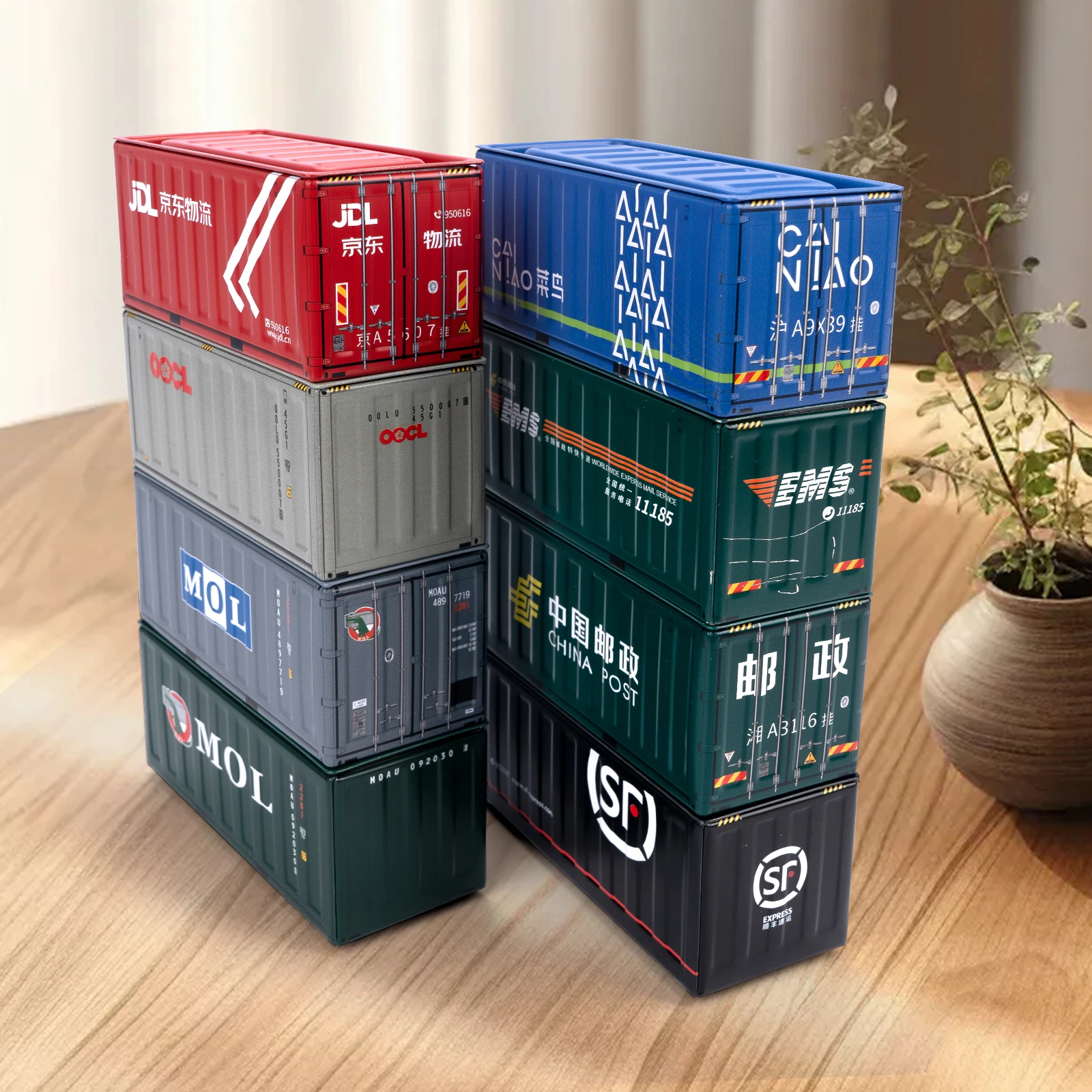 Mini Container Model Miniature Storage Iron Box Desktop Creative Decoration Collect Small Item Mini Iron Storage Box Kids Gifts