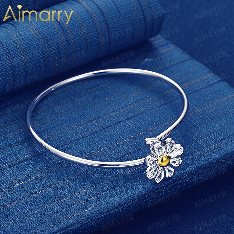 925 Sterling Silver Fresh Hollow Daisy Bracelet for Women's Parties Banquets Engagements Weddings High-quality Fashion Jewelry