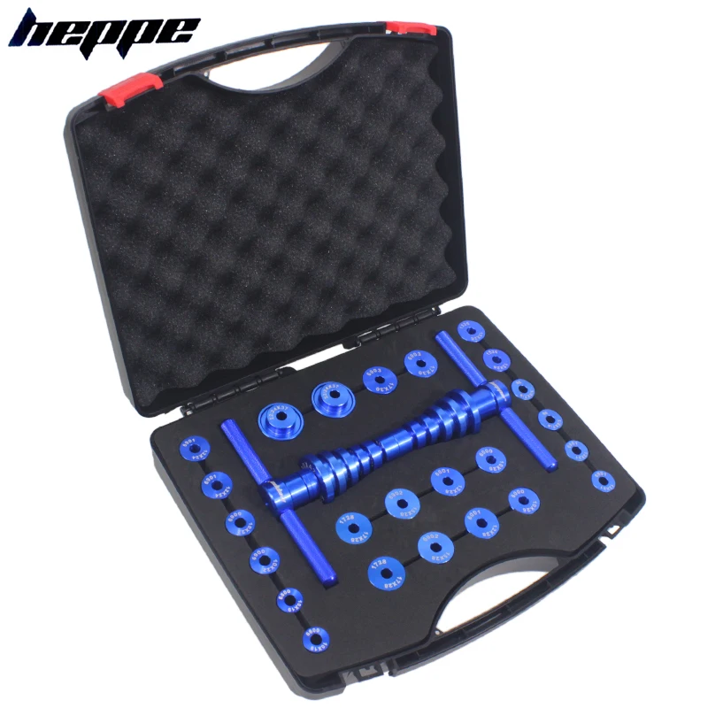 

HEPPE Bike Hub Bearing Installation Tool Kit Bottom Bracket Install Tool Set BB Bearing Press Set Soft Tail Frame Press Toolkit