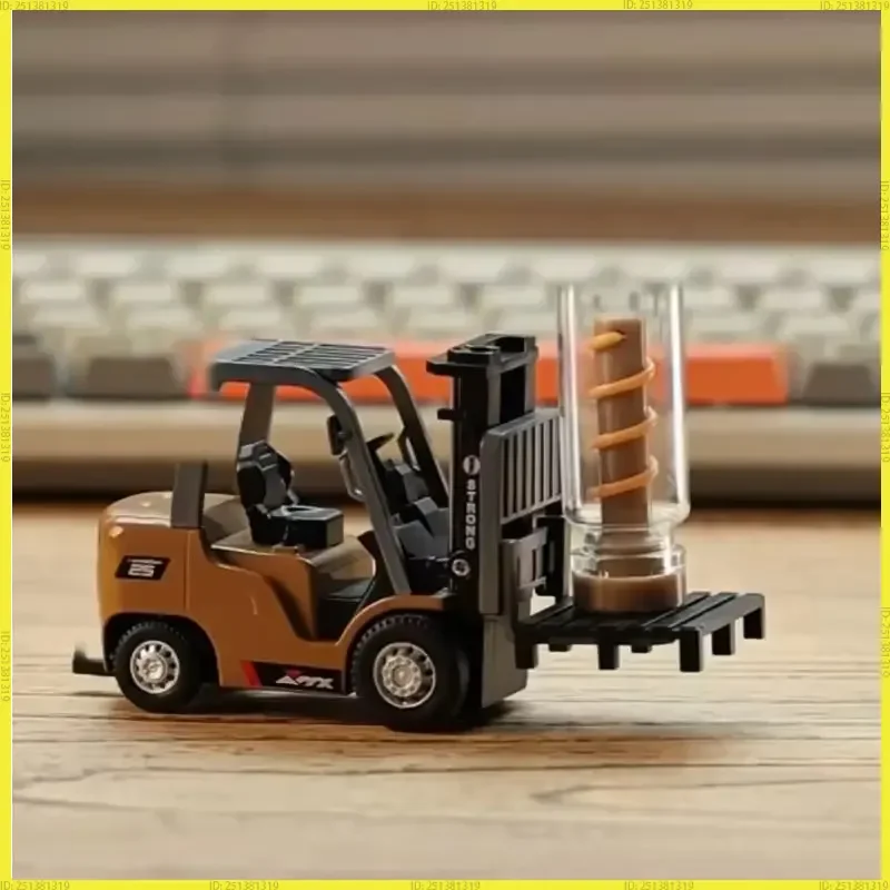

2026 New 1/64 Remote-Controlled Alloy Forklift Engineering Vehicle Tabletop Toys Model Collection Birthday Gift For Girls Boys