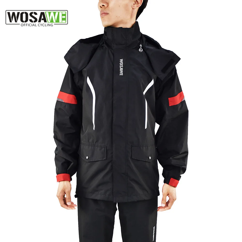 

WOSAWE Waterproof Cycling Jacket Rainproof MTB Bike Wind Coat Thin Lightweight Road Bicycle Jacket Raincoat For Men Women