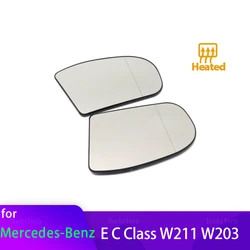 Left Right Wing Mirror Glass Heated Driver Passenger Side For Mercedes-Benz E-class C-class C E Class W211 W203