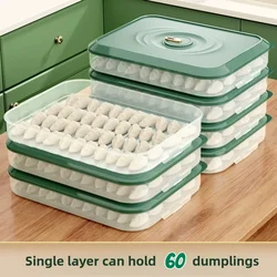 1/3pcs Multilayer Dumpling Box Household Food Egg Frozen Box Fresh-Keeping Organizers Quick Freezing Refrigerator Storage Box