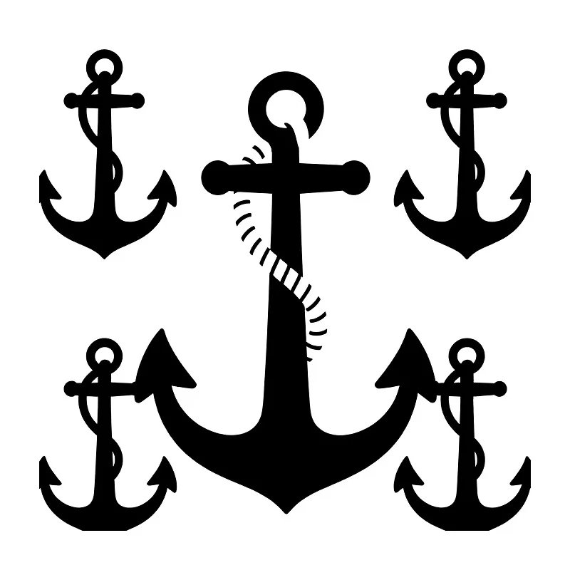 Vintage Anchor Heat Transfer Vinyl HTV Iron On Patch DIY Clothing Decal Craft Transfer Film for T-Shirt Sticker for Scrapbooking