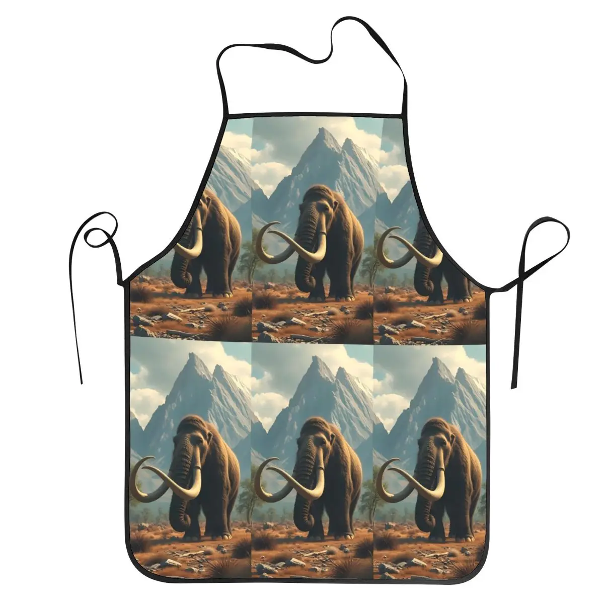 Mammoth Prehistoric Beast Aprons Chef Cooking Tablier Sleeveless Bib Kitchen Cleaning Pinafore for Women Men Painting