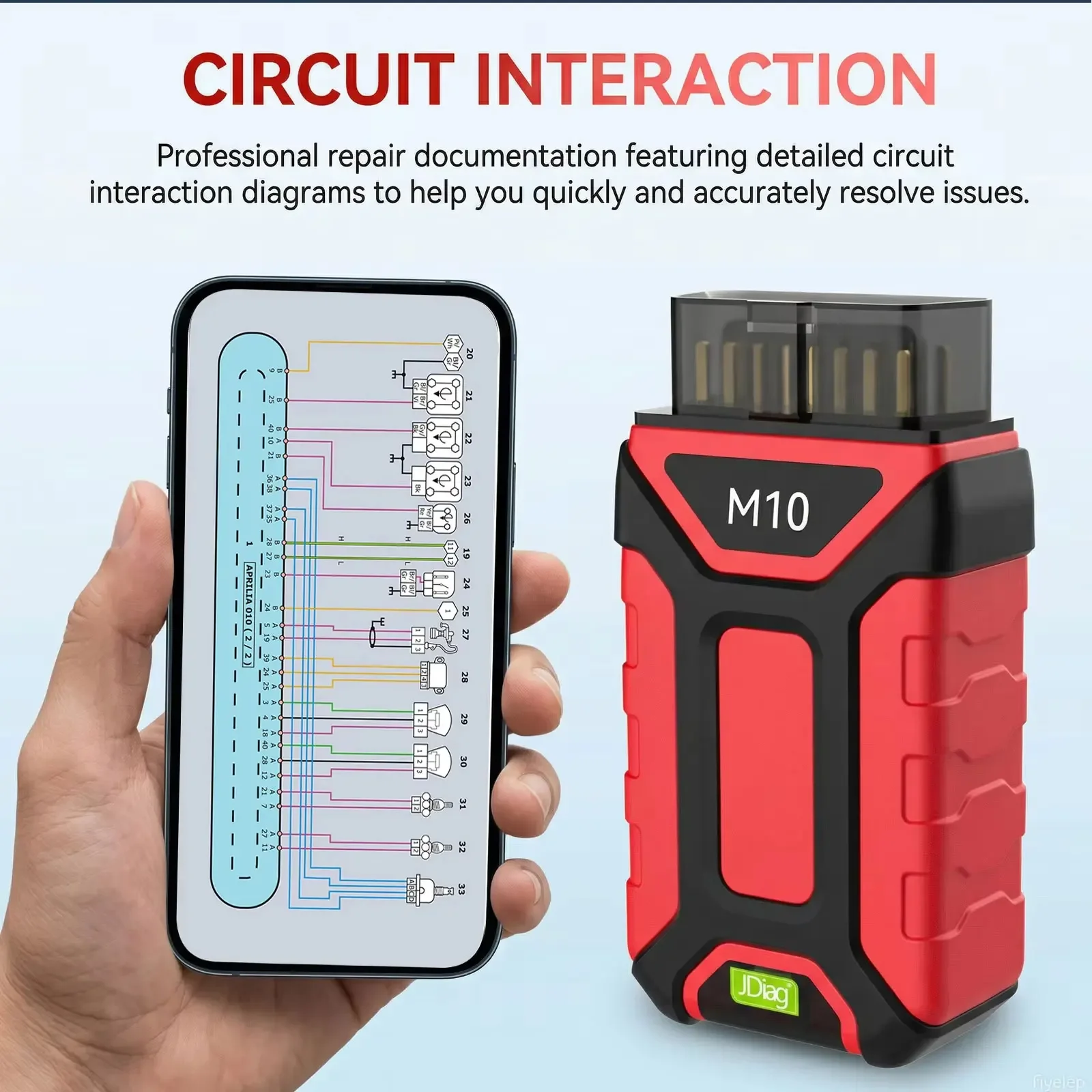 JDiag M10 Diagnose-Scanner für BMW/Harley/KTM/DUCATI Motorräder Diagnosegerät Fehlercodelesegerät Schlüsselprogrammierung MOTO OBD2 Scanner – Detail 7