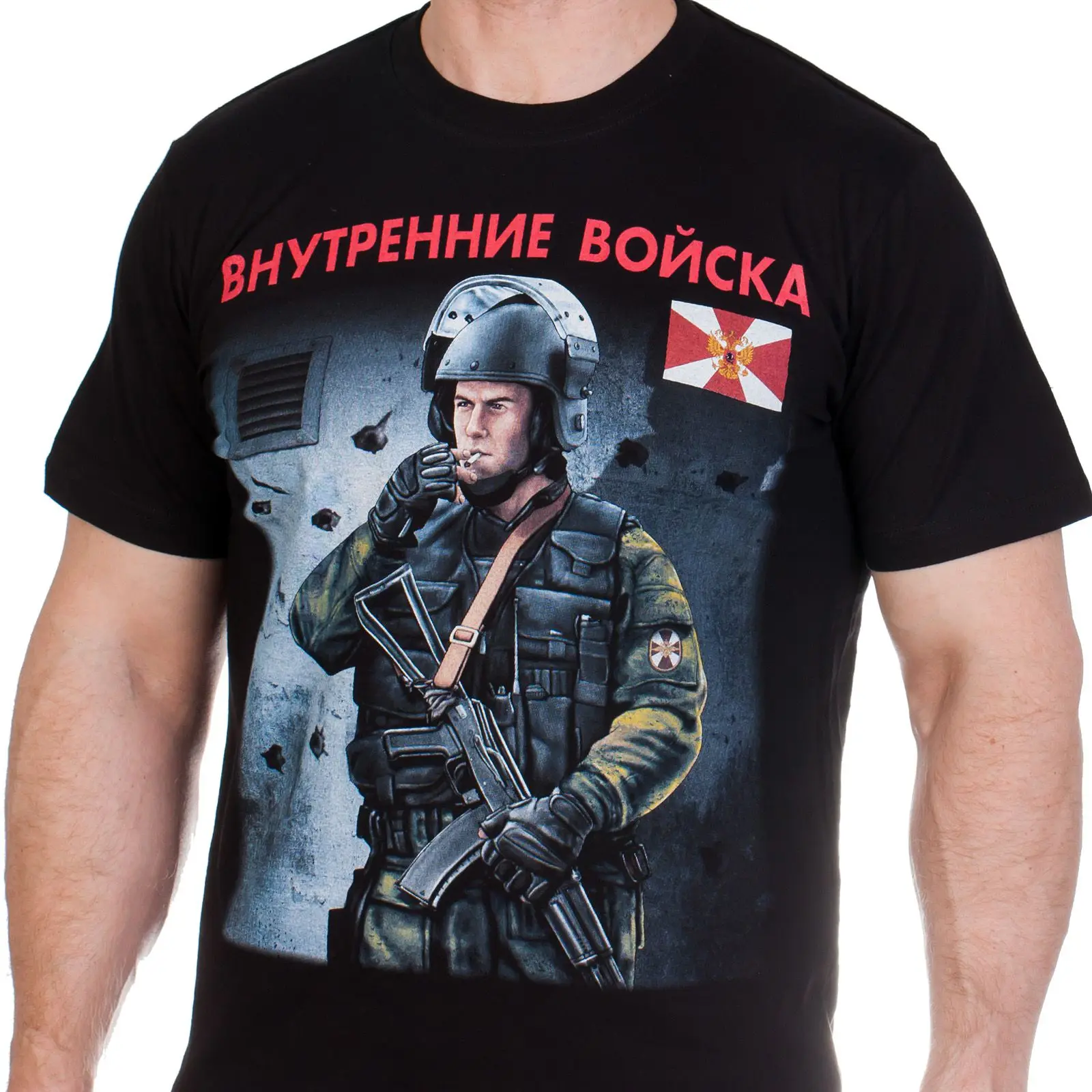 Rare National Guard of The Russian Federation T-Shirt 100% Cotton O-Neck Summer Short Sleeve Casual Mens T-shirt Size S-3XL