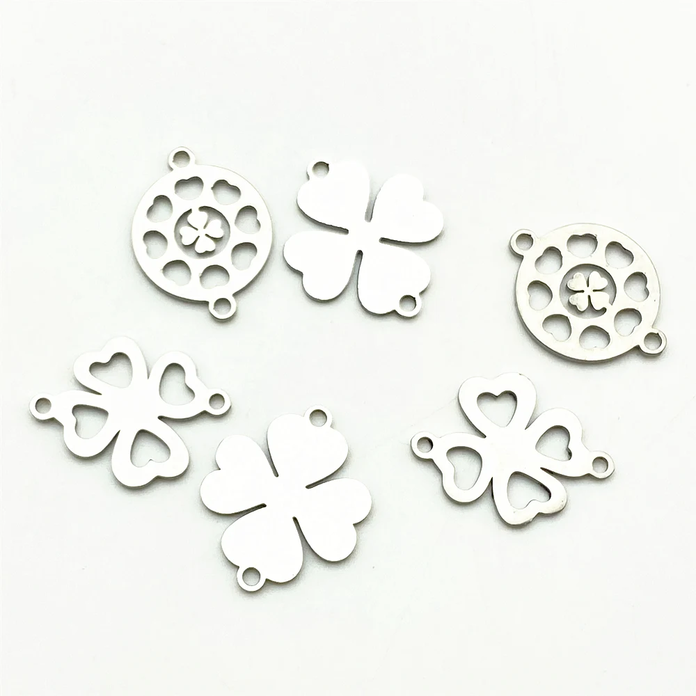 3KInds Good Lucky Clovers 30PCS/Lot Four Leaves Clover Charms Pendant Fit Earring Bracelet Diy Making Wholesale