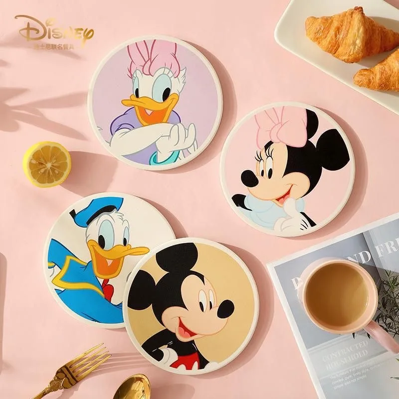 Daisy Minnie Donald Duck Mickey Cute Creative Cartoon Disney Series New High Temperature Resistant Ceramic Insulated Placemat