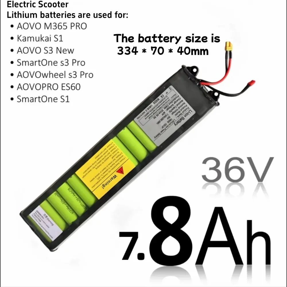 Battery 7.8Ah 36V for AOVO M365PRO