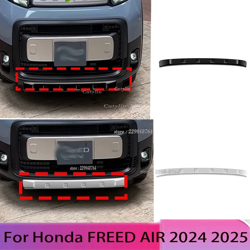 

For Honda Freed CROSSTAR 2024 2025 ABS Chrome Black Front Bumper front lip corner collision prevention Cover Trim Accessories