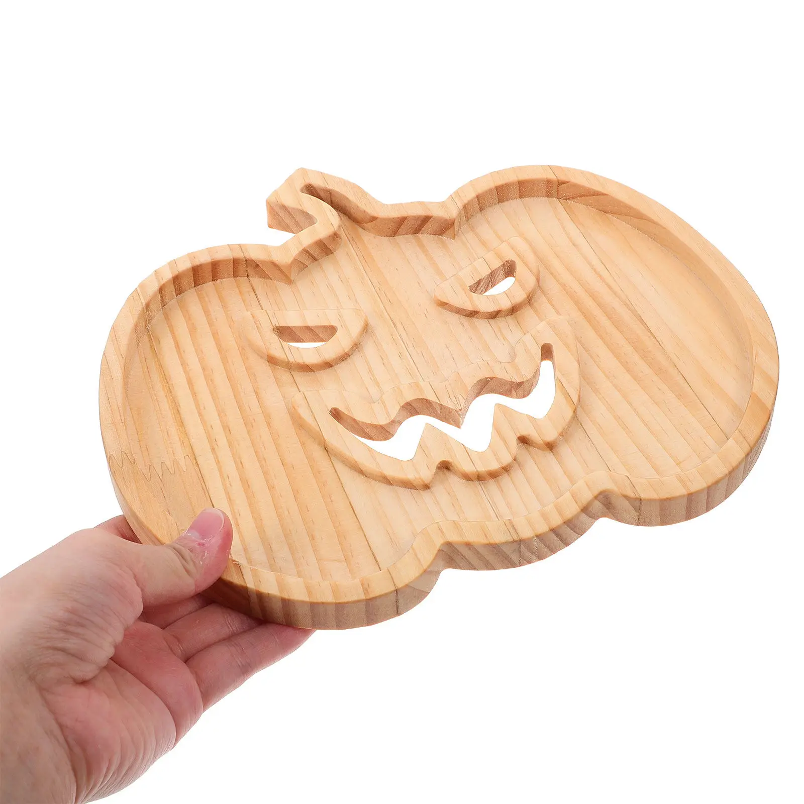 

Деревянный поднос для сервировки на Хэллоуин, идеально подходит для десертов, хлеба, сухофруктов, портативный контейнер для закусок, для дома, кухни, вечеринок