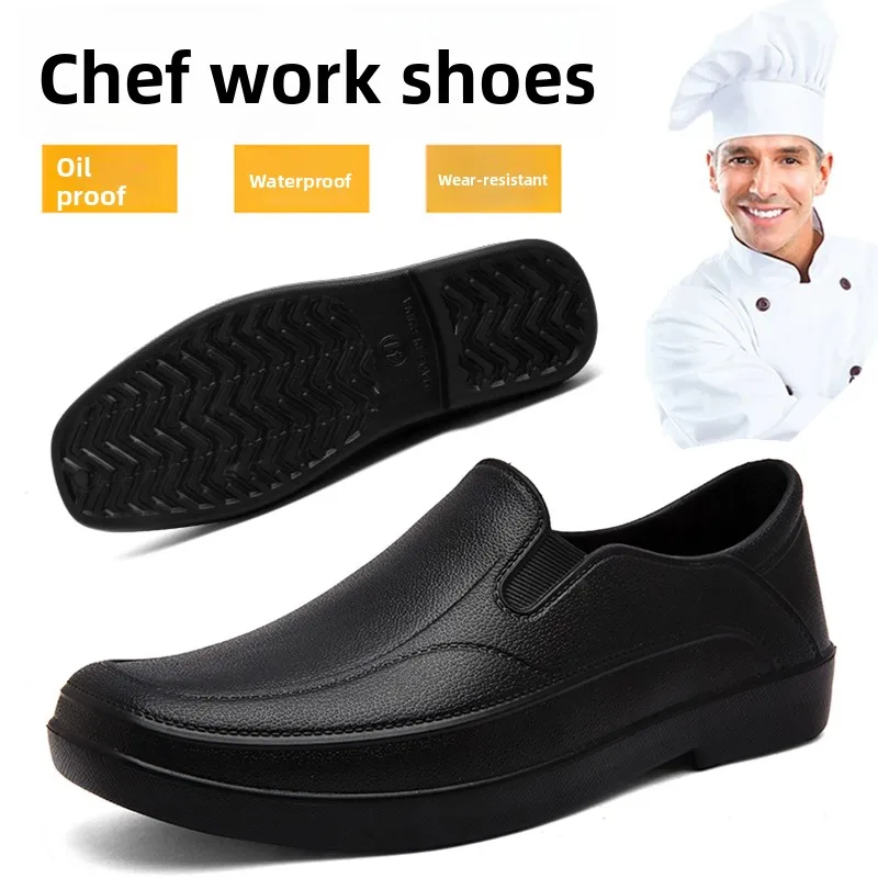 

Men's Chef Shoes Anti Slip Oil Resistant Dirt Resistant Kitchen Shoes Work Shoes Quick Drying Rain Shoes Large Size Breath Clogs