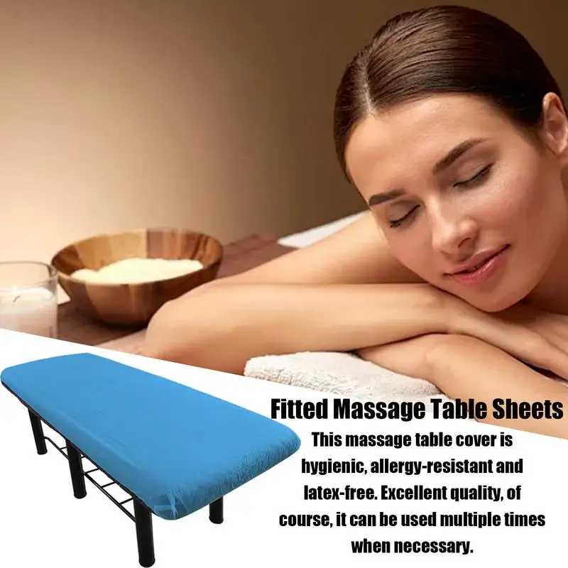 Massage Table Sheets Blue Oil-proof Non-woven Sheets 5X Massage Table Blanket Spa Sheets For Esthetician Bed Massage Bed Cover