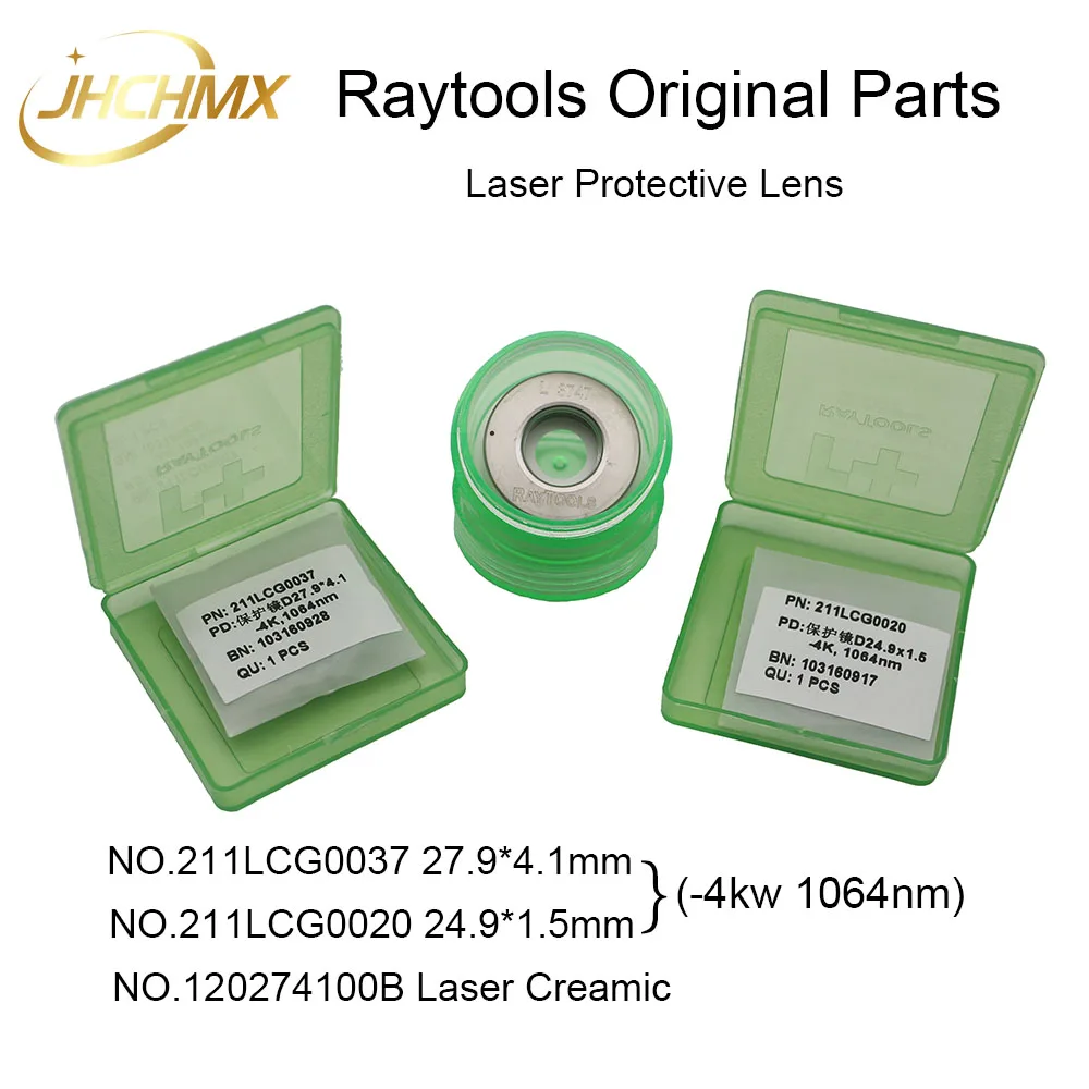 JHCHMX Raytools laserowa soczewka optyczna-4kw 1064nm 27.9*4.1/24.9*1.5mm 211LCG0037 211LCG0020 ceramiczne 120274100B oryginalne części głowy