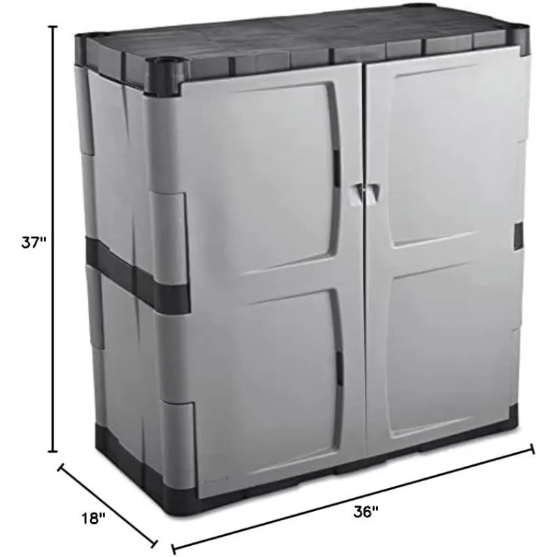 Freestanding Storage Cabinet with Doors, 18