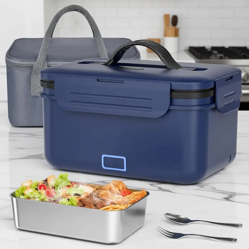 

1.8L Rechargeable Heated Lunch Box, Portable Self Heating Lunchbox for Adults/Office/Travel, Electric Portable Lunch Warmer