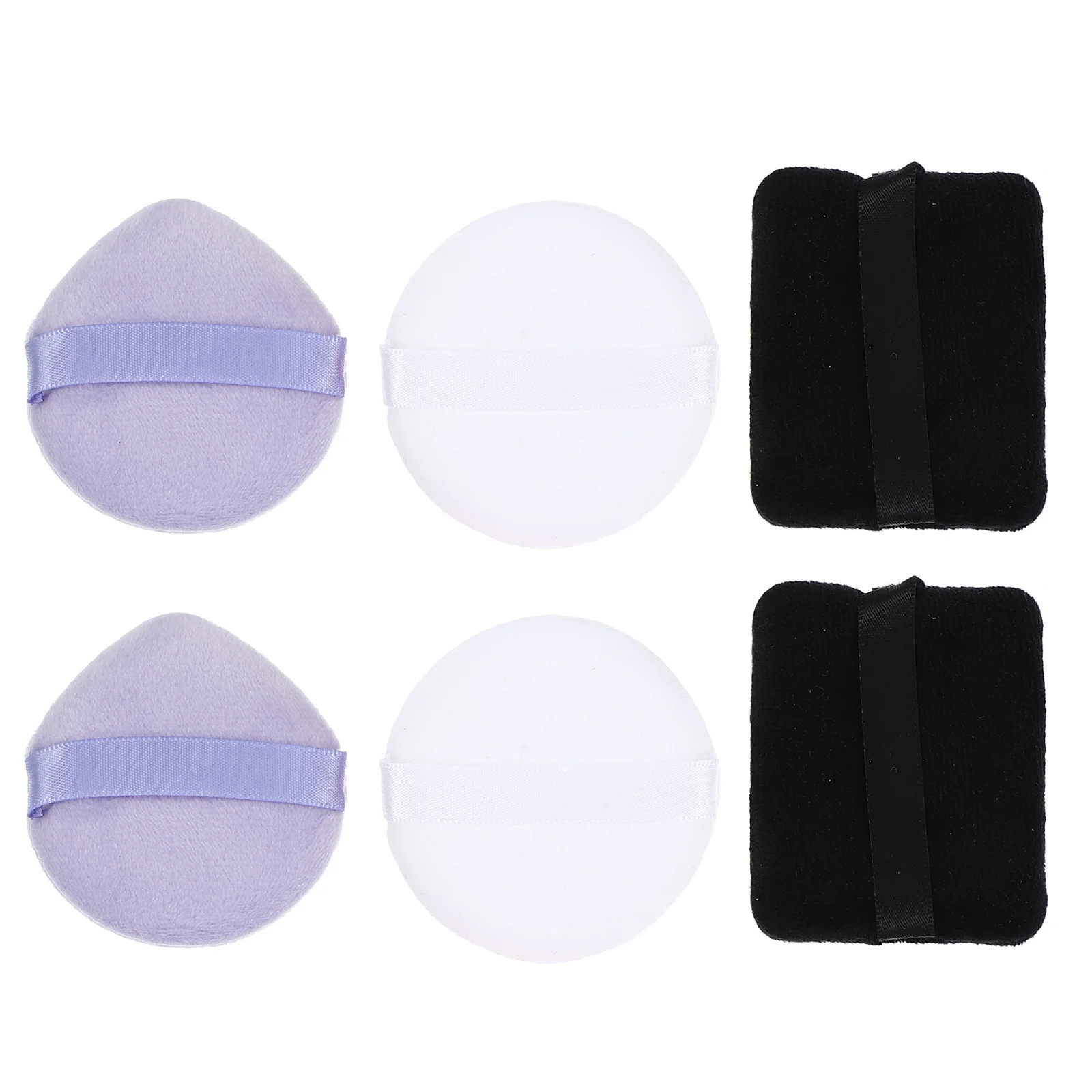 Bouffée de maquillage pour fond de teint, poudre libre, outils portables réutilisables pour le visage, petits accessoires de maquillage, 6 pièces