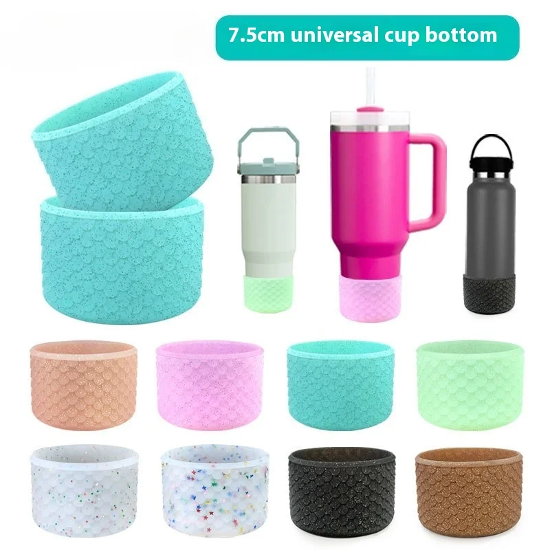 

1PC 75mm Silicone Cup Bottom Cover 40oz 30oz Tumbler Anti-Slip Boot Sleeve Protective Water Bottle Covers