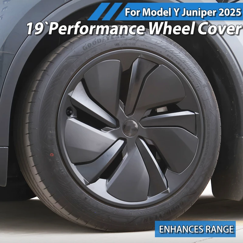 4PCS 19 Pollici Copriruota per Tesla Modello Y Juniper Sostituzione per 19 Ruote Crossflow Coprimozzo Cerchio Completo Accessori Auto 2025