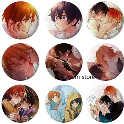 58mm Anime Brooch Round Manga SASAKI and MIYANO Brooches for Women Backpack Clothes Enamel Pin Cartoon Cosplay Badges