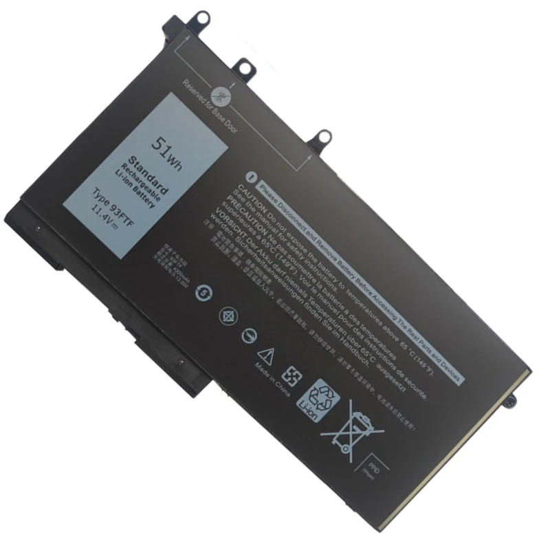 High Quality Laptop Battery 93FTF 11.4V 4300mAh for Dell Latitude  5590 5490 5491 5290 5580 5480 5280 E5580 E5480 E5280 E5590