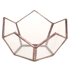 Glass Geometric Terrarium Container Modern Tabletop Flower Pot