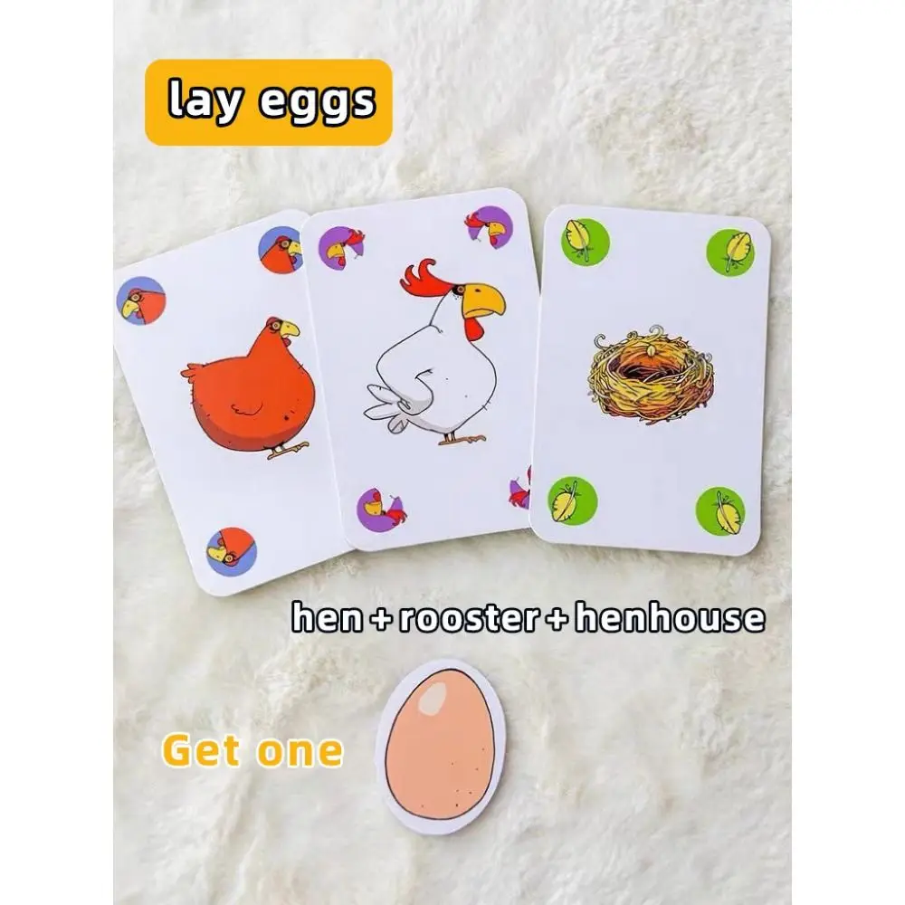 Funny Cartoon Board Game Chicken Piou Piou Multicolor Party Game Card-Based Drecksau Black Sheep Card Game For 5-8 year old