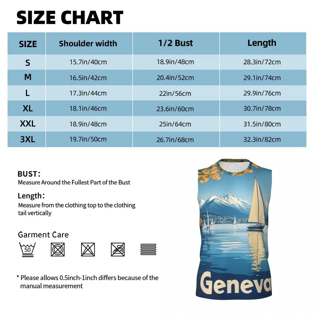 Discover The Enchanting Allure Of Geneva Men Printed Sleeveless T-shirt Casual Hip Hop Street Style Beach Holiday Tank Tops