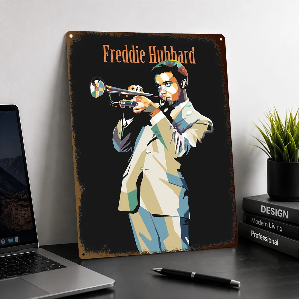 Freddie Hubbard Aluminum Poster Geometric Wall Art For Listening Room Or Home Studio Personalized Metal Sign Housewarming Gift
