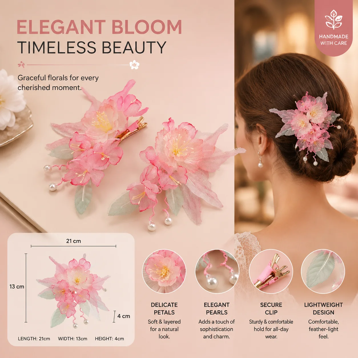 Vintage Hair Clip Burnt Flower - đánh giá và giá Photography Vintage Style