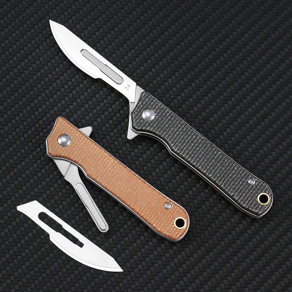 Tunafire Mini Portable Scalpel Detachable edc Outdoor Pocket Folding Knife Survival Self defense Surgical Knives Unpacking Knife