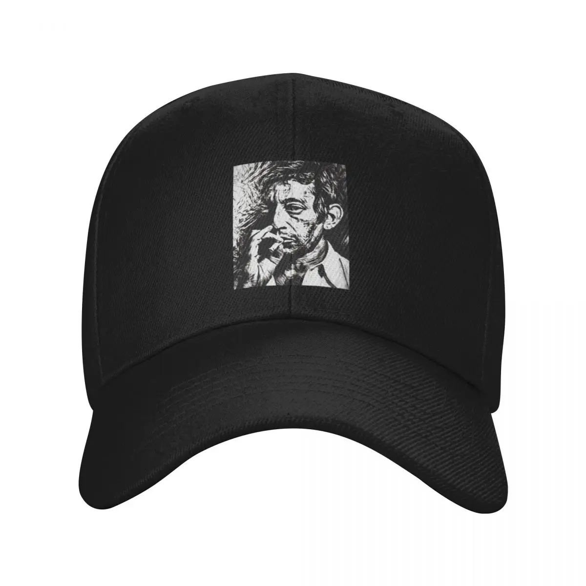 Serge Gainsbourg Noirs Ne Dessin Blanc graphique Baseball Cap western Hat foam party Hat Luxury Cap Streetwear Girl Men's