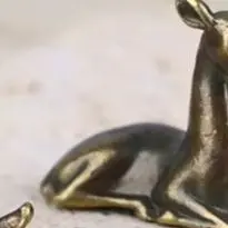 Adornos pequeños de mesa de ciervo Sika de aleación de cobre, figuritas de animales Vintage, accesorios de decoración de escritorio, manualidades para decoración del hogar, 1 ud.