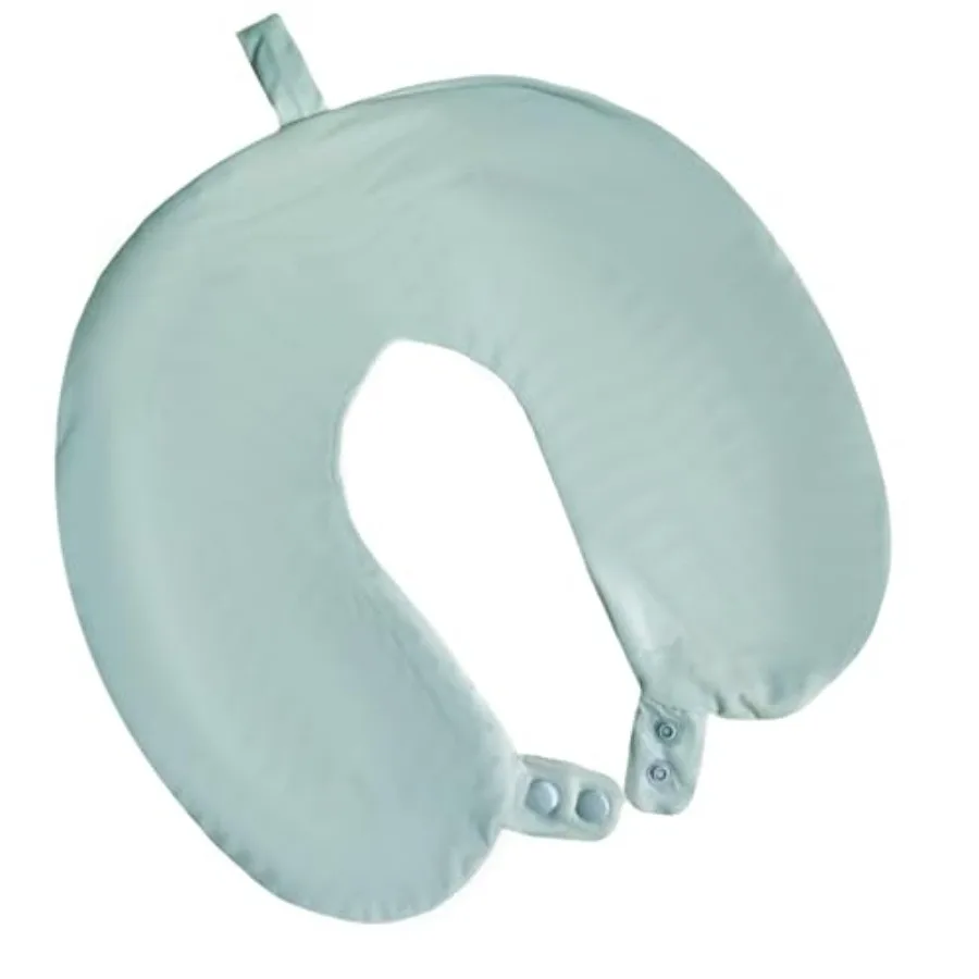 

Neck Pillow Cover Cooling Ice Silk Travel Pillowcase with Double Snap, Soft, Washable and Lightweight, Fits U-Shaped Travel Pil