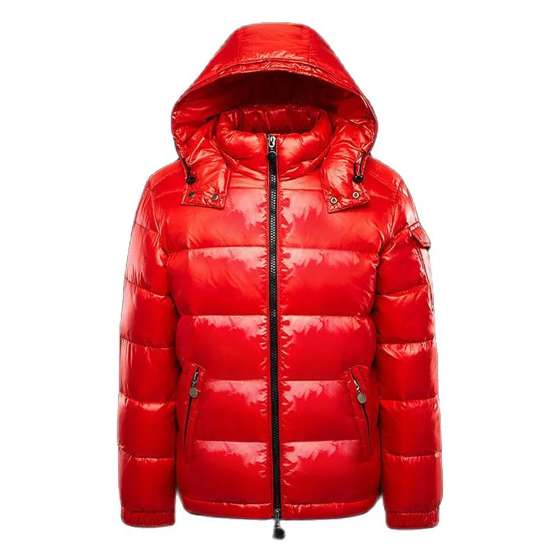 Winter Nieuwe Mannen Solid Parka Witte Eendendons Mannen Stand Kraag Warme Dikke Jas Mannelijke Afneembare Hoed Casual Parka hooded Mooie