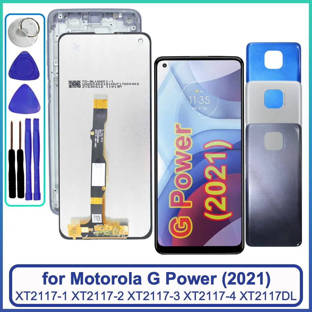 6.6 lcd para motorola moto g power 2021 telefone display lcd tela de toque digitador substituição para moto g power 2021 xt2117 lcd