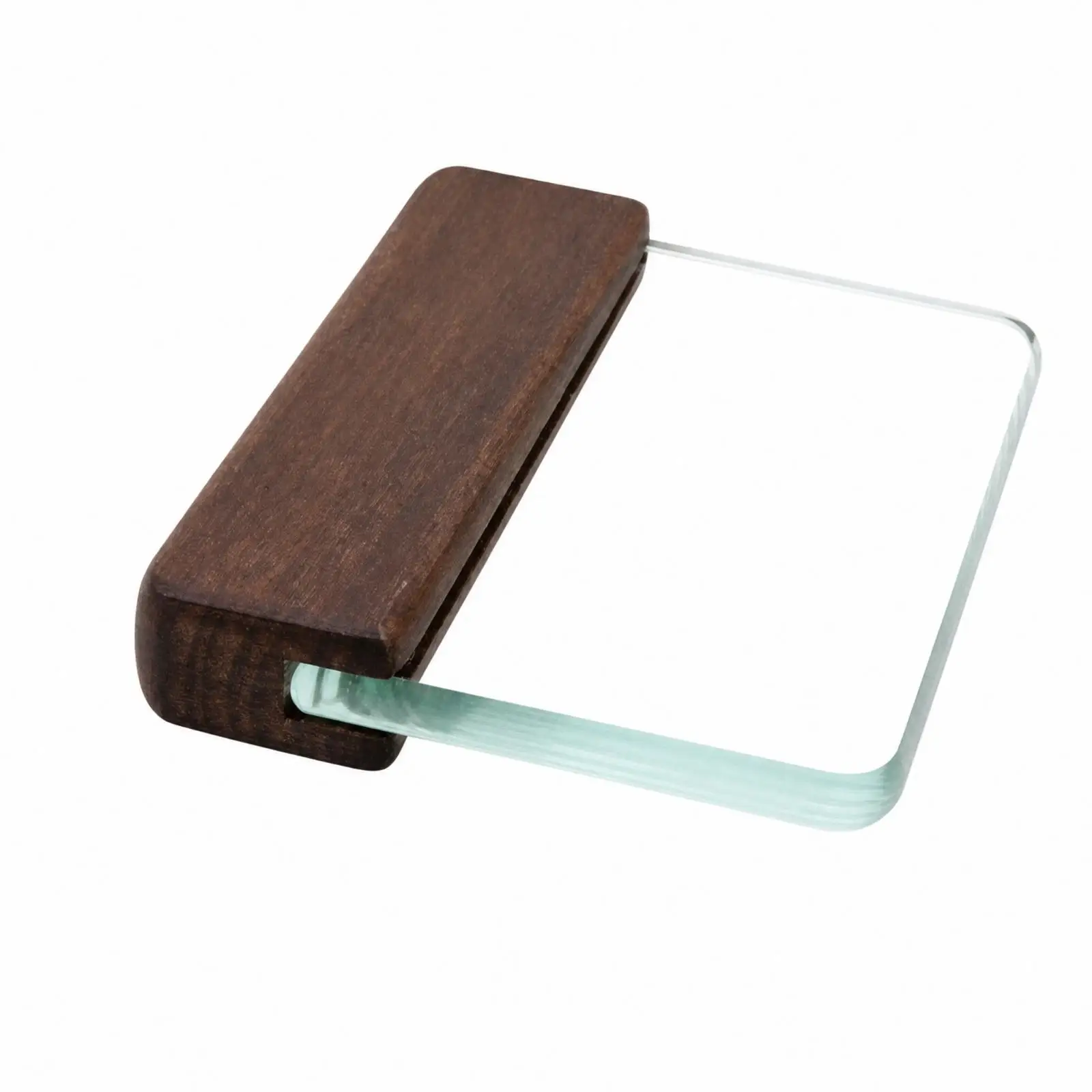 Ergonomic Walnut Handle Putty Knife with Tempered Glass Edge for Home Repair and Craft Workshop Use