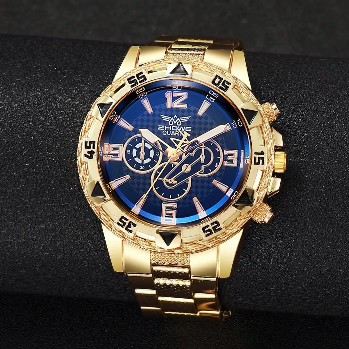 メンズクォーツ時計,ラージダイヤル,スチールバンド,ビジネス,ファッション,ボックスなし