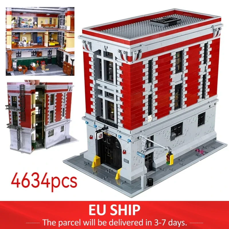 4634 pièces Ghostbusters caserne de pompiers modèle blocs de construction ensemble enfants jeu vidéo briques jouets adulte cadeau de noël Compatible 75827