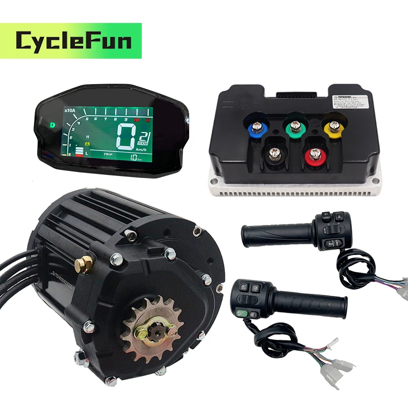 

QS138 90H 4KW V3 Двигатель со средним приводом с контроллером BLDC Fardriver ND72450/ND72680 Дисплей DKD и дроссельной заслонкой T08 Электрический мотоцикл