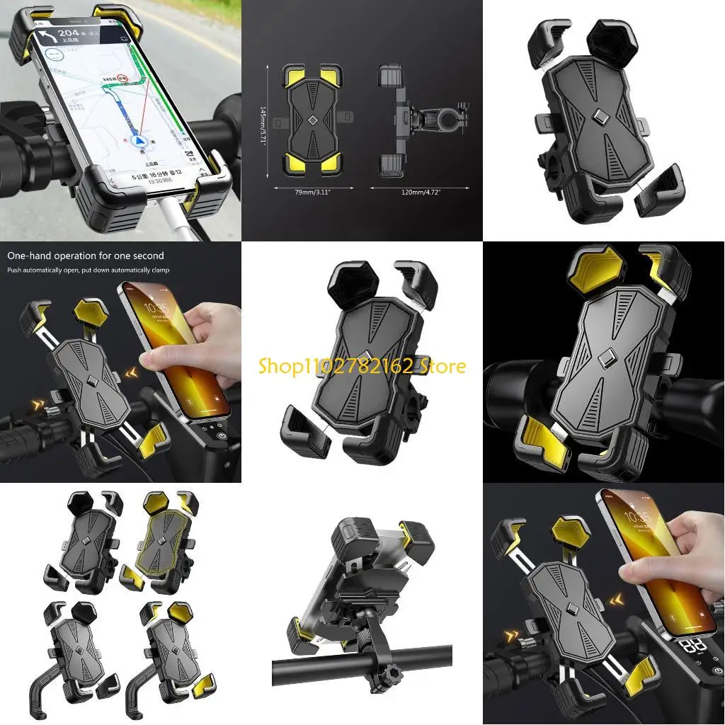 

547B Universal Bike Mount Bike/Motorcycle Phone Mount Secure & Reliable Phone Stand Secure Phone Hold for Most Mobile Phones