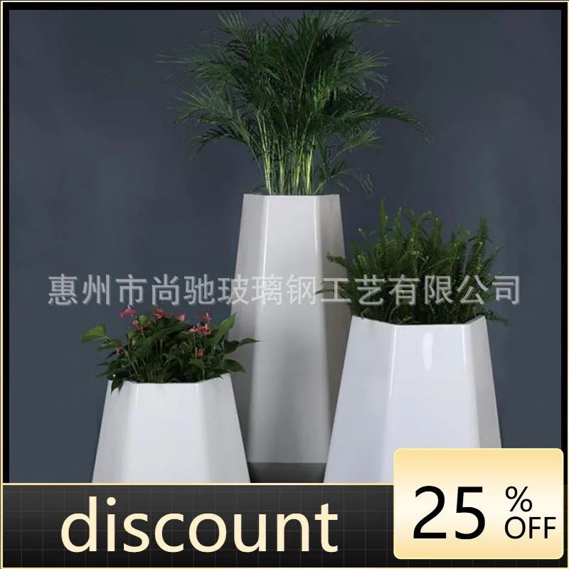 LH FRP flower pot shopping mall special-shaped flower ware outdoor indoor shopping mall ornament landing