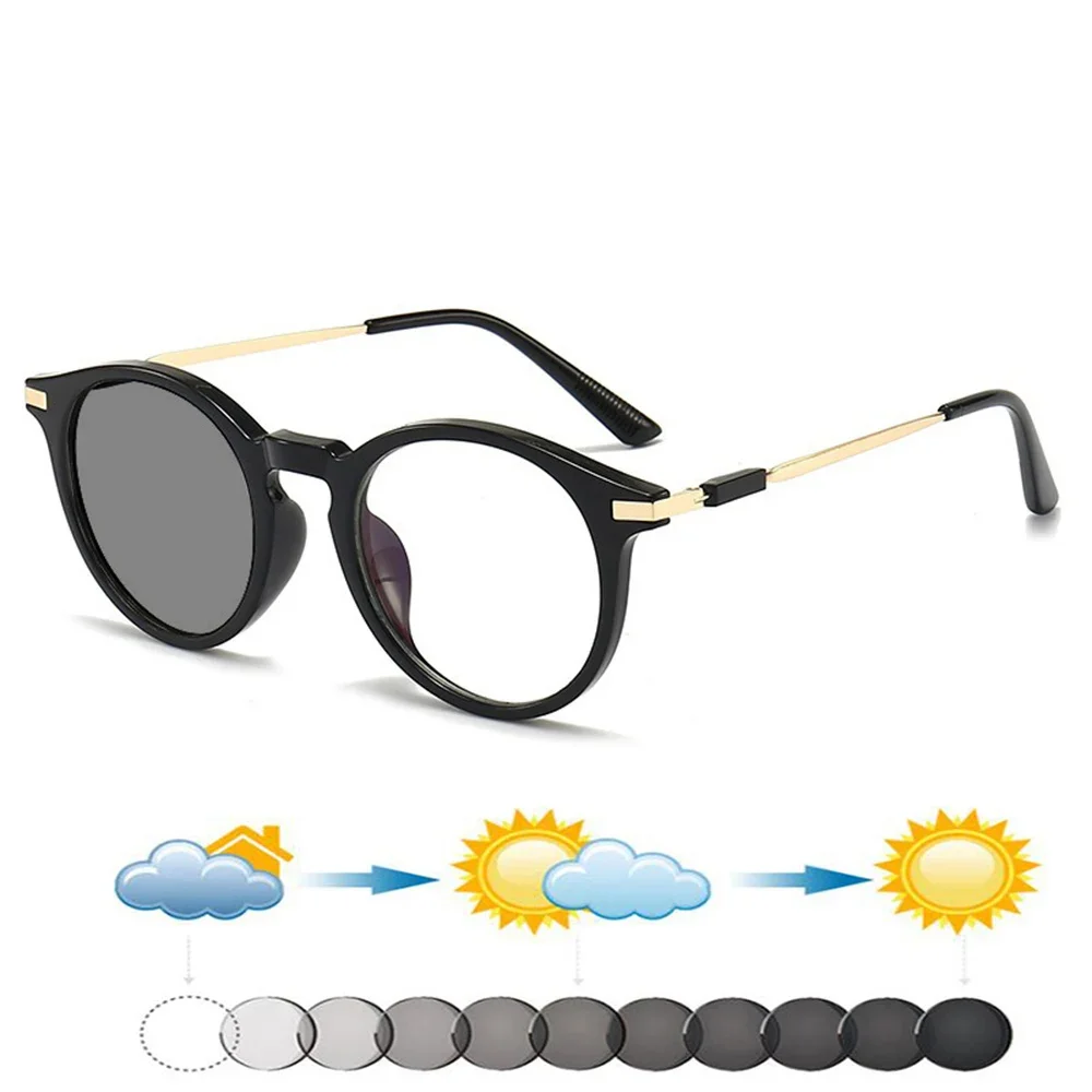 

Round Women Retro Oversized Ultralight Comfortable Photochromic Reading Glasses +0.75 To +4