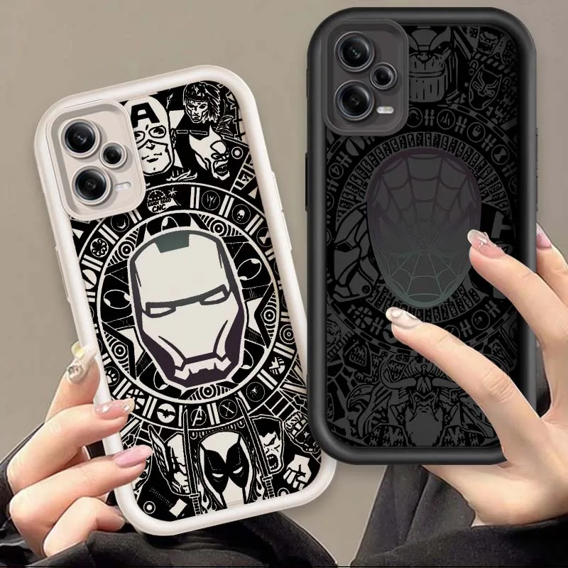 

Marvel Spider Man For Xiaomi Redmi Note 14 13 13R 12 12R 11 11E 11T 11S Pro Plus 5G Eye Ladder Cover