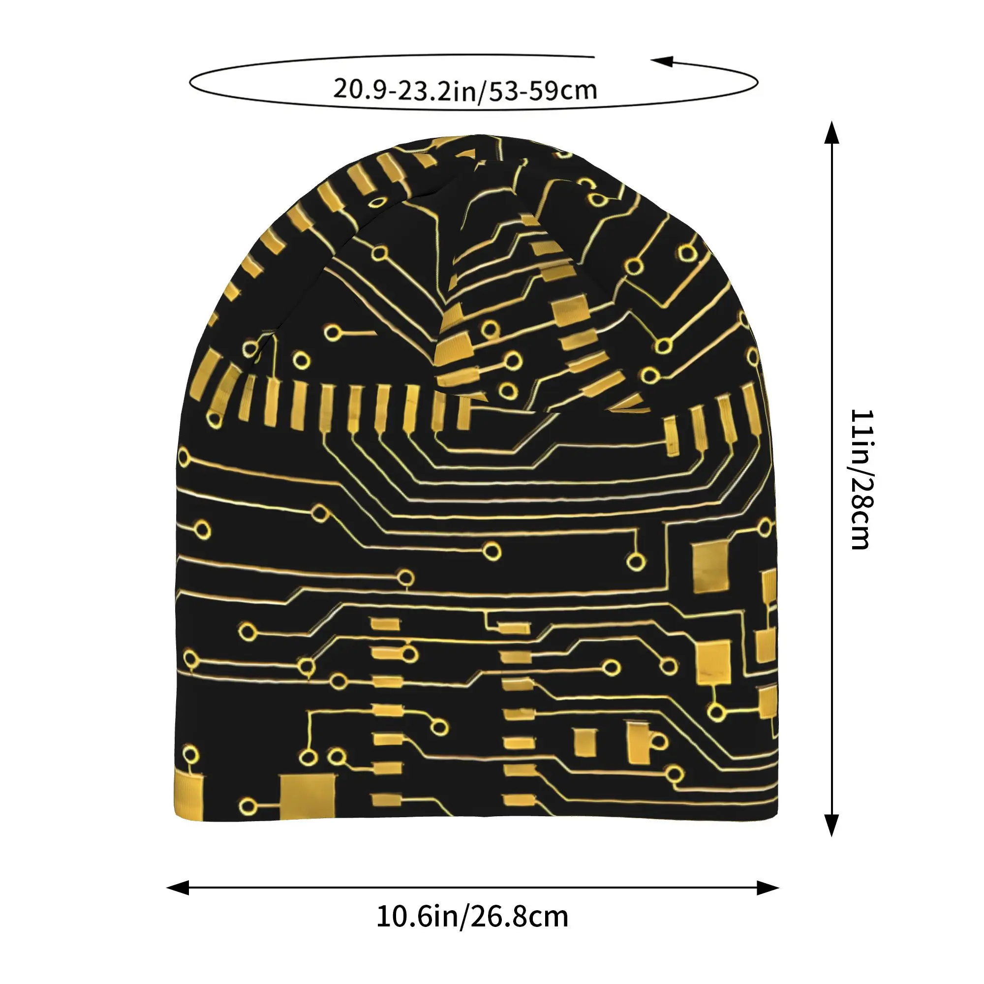 Computer Circuit Board Hat Fashion Caps Men Women  Skullies Beanies Ski Caps Soft Bonnet Hats