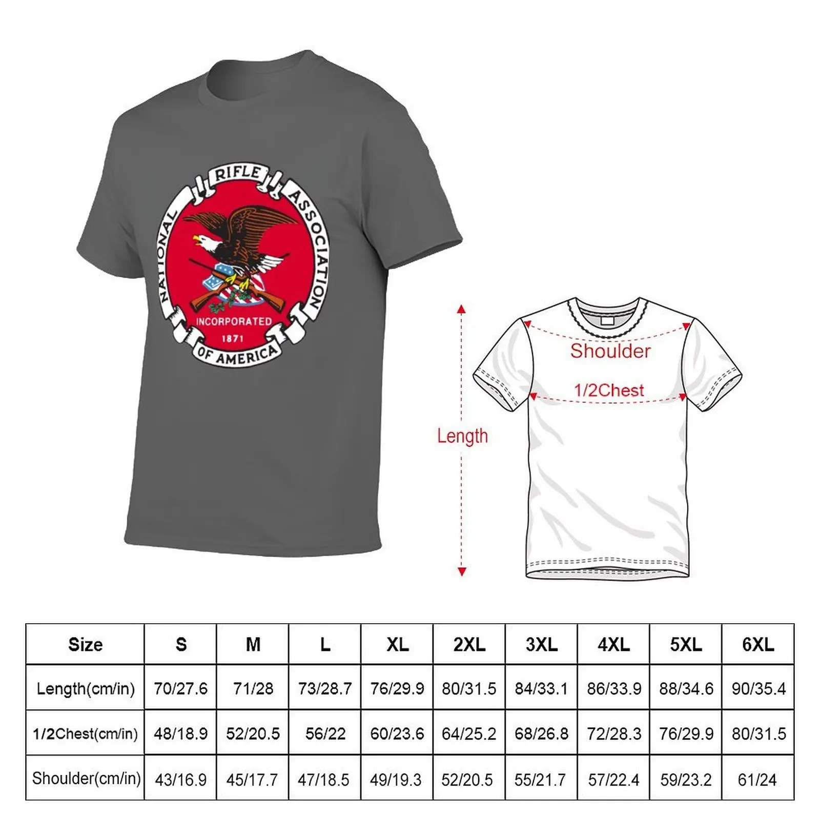 National Rifle Association T-Shirt Fashion Pattern Printed Tee Shirt