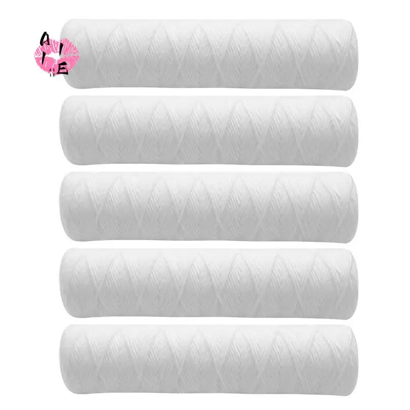 A11E-10 Micron 10 Inch X 2.5 Inch String Wound Sediment Water Filter Cartridge Whole House Sediment Filtration, Universal Replac