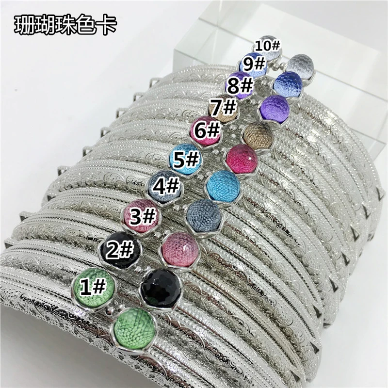 8.5 10.5 12.5CM Lotus head Bag Kiss Clasp Three colors semicircle Metal Coining Pattern Purse Frame DIY Bag Sewing Accessories
