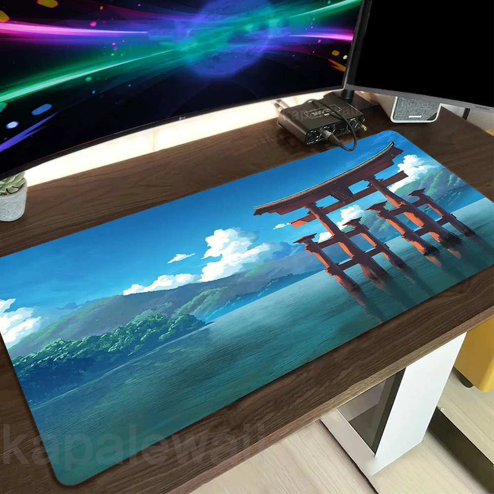 

Computer Game Mousepad Gaming Mouse Pad Large Rubber Laptop Carpet Gamer Keyboard Pads Mause Mats Japanese Style Inari Torii